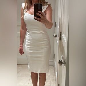 Miguelina White Sheath Sleeveless Dress Size XS